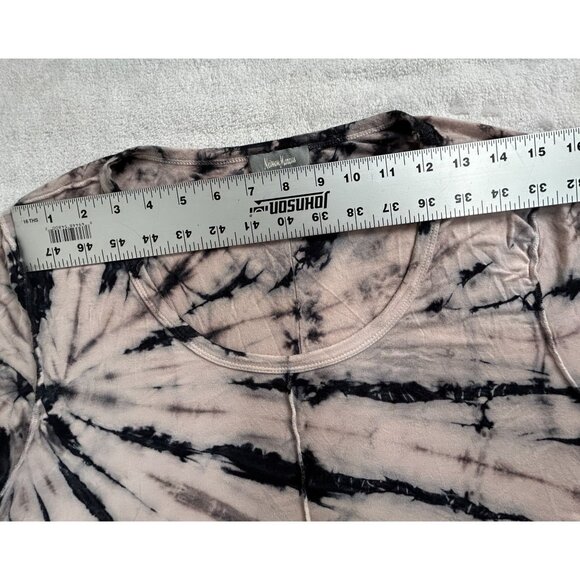 Neiman Marcus Womens Tie-Dye Long Sleeve Asymmetrical Tunic Top Medium Stretch - Picture 5 of 7